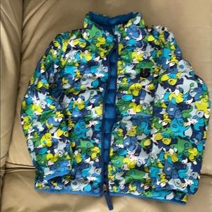 Boys Burton mini-shred reversible down jacket 5T